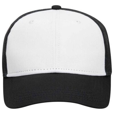 OTTO CAP Youth 6 Panel Low Profile Baseball Cap White/Black Thumbnail