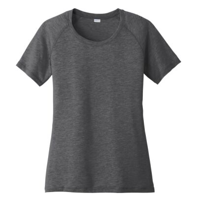 Sport Tek - ® Ladies PosiCharge ® Tri Blend Wicking Scoop Neck Raglan Tee Thumbnail